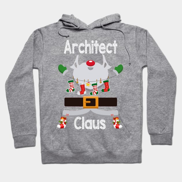 Architect Claus Santa Christmas Costume Pajama Hoodie by johnbbmerch